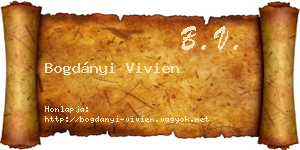 Bogdányi Vivien névjegykártya