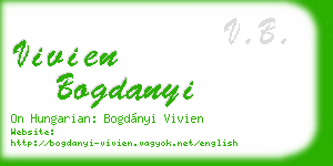 vivien bogdanyi business card